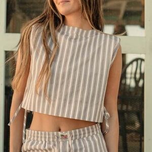 Tribe Kelley Grayson Tank Top Mocha Size Small